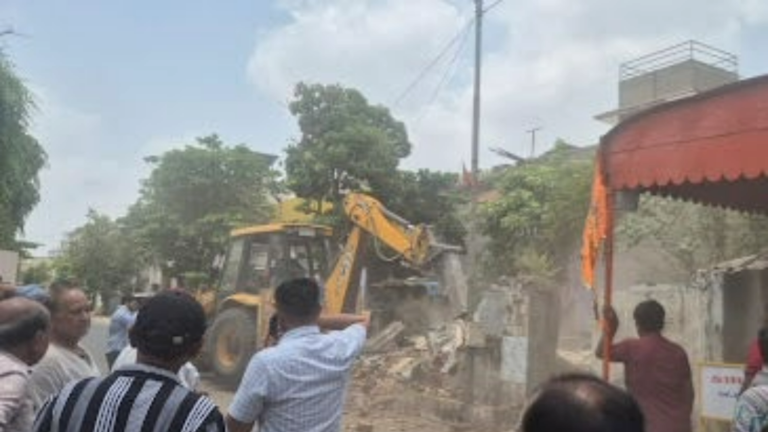 AMC Demolition Drive in Isanpur Area